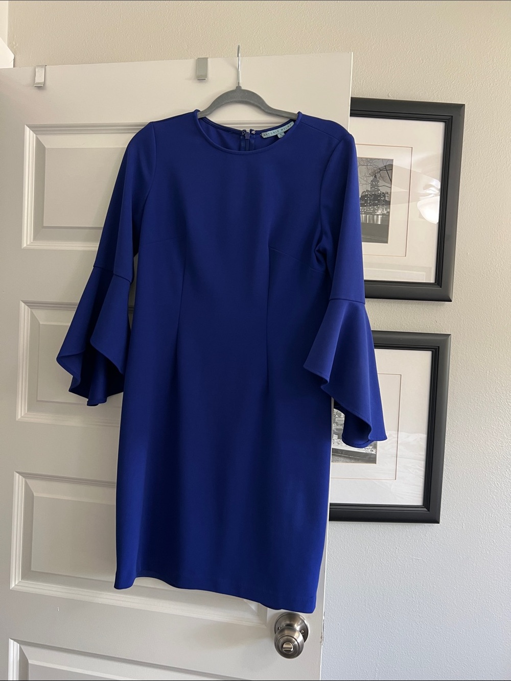 ANTONIO MELANI Royal Blue Bell-Sleeve Dress